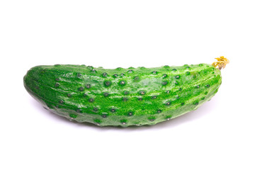 Fresh cucumber isolated on a white background