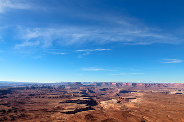 Needles Overlook-Canyon Rims Recreational Area BLM lands-Utah. This spectacular overlook encompasses views of the entire Canyonlands National Park as well as the Manti La Sal Mountains.