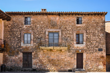 Arquitectura, casa de piedra, Medinaceli, Soria, España