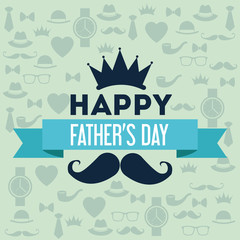 Happy Fathers day design. vintage icon. Colorful illustration