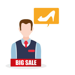 Shopping design. Sales and Retail icon. Isolated illustration , vector