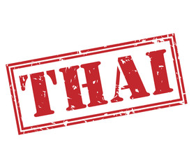 thai red stamp on white background