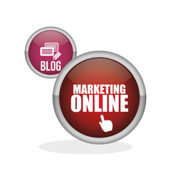 Marketing online design. ecommerce icon. Isolated illustration , vector