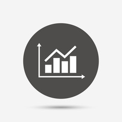 Graph chart sign icon. Diagram symbol.