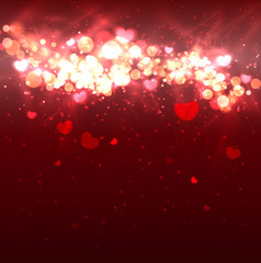 Glow Soft Hearts Valentines Day Background