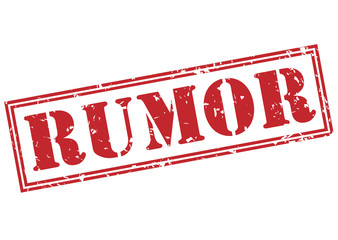 rumor red stamp on white background