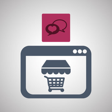 Marketing online design. ecommerce icon. Isolated illustration , vector