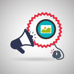 Marketing online design. ecommerce icon. Isolated illustration , vector