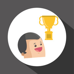 Winner design. Success concept. Flat illustration , vector