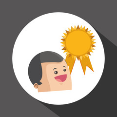 Winner design. Success concept. Flat illustration , vector