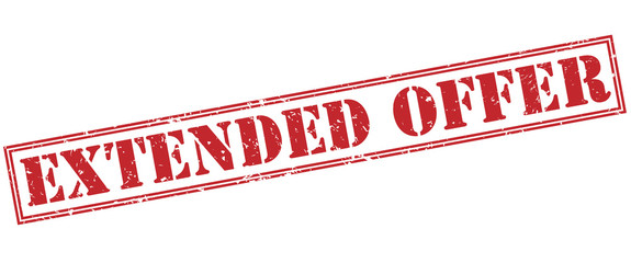 extended offer red stamp on white background