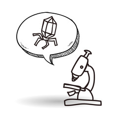 Science design. microscope icon. Isolated illustration , vector