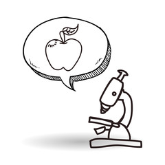 Science design. microscope icon. Isolated illustration , vector