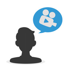 People design. Media icon. Isolated illustration , vector