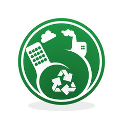 Eco design. Green icon. Isolated illustration , vector