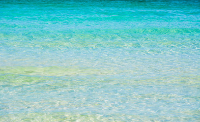 Detail of the criystal sea water of the main beach in Boracay