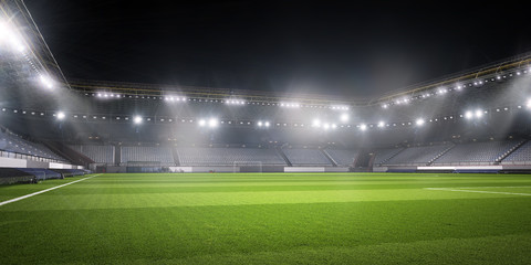Fototapeta na wymiar Football stadium in lights