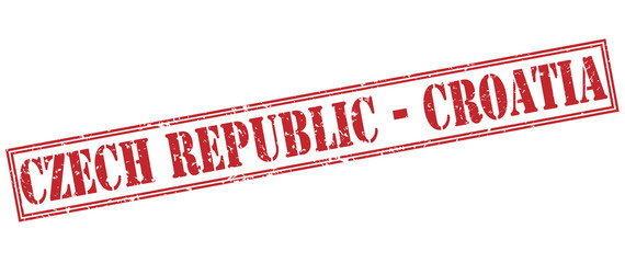 czech republic - croatia stamp