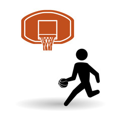 Basketballl design. sport icon. White background , vector