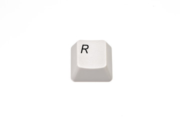Tilted keyboard key - letter R