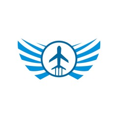logo airplane wings transportation travel holiday
