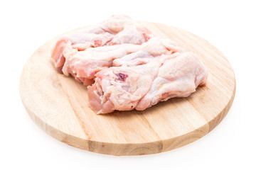 Raw fresh chicken leg