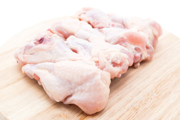 Raw fresh chicken leg
