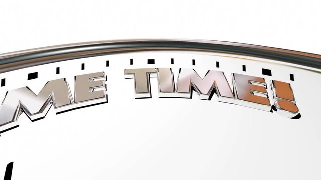 Its Game Time Clock Start Begin Playing Competition 3d Animation