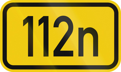 Numbered highway shield of a German Bundesstrasse (Federal road)
