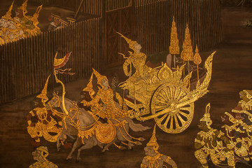 mural painting in wat phra keaw.thailand © niksriwattanakul