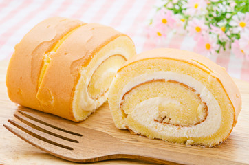 Vanilla cake roll.