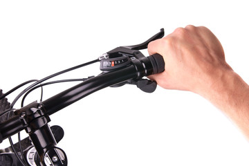 Handlebars of the bicycle