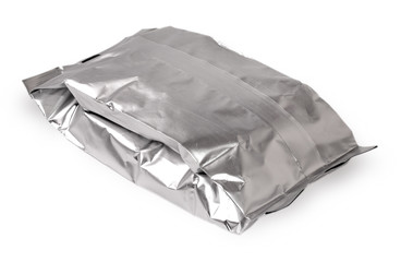 bag from a foil with food