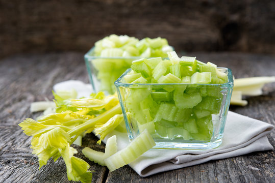 Fresh green celery
