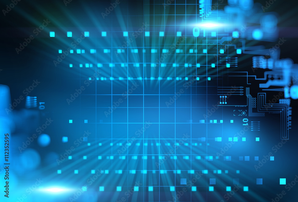 Poster digital code number abstract technology background
