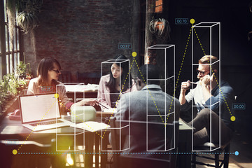 Bar Graph Statistics Analysis Business Concept