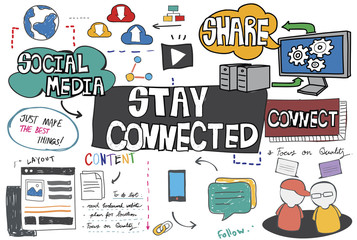 Stay Connected Network Online Technology Concept