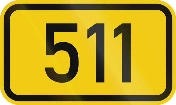 Numbered highway shield of a German Bundesstrasse (Federal road)