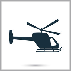 Fototapeta premium Helicopter icon on the background