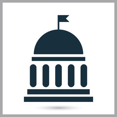 White house icon on the background