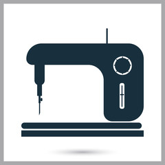 Sewing machine icon on the background