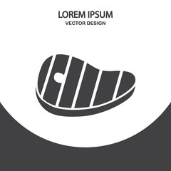 Steak icon on the background