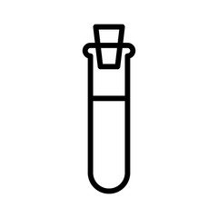 Potion vial or test tube with cork line art icon for apps and website