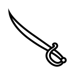 Saber sword or blade line art icon for games and websites