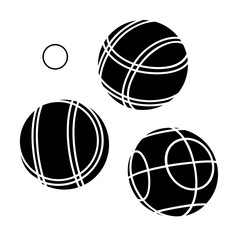 Bocce Balls flat Icon - white background - 112354709