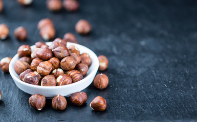 Heap of Hazelnuts (selective focus)