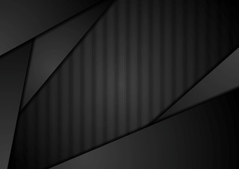Abstract black technology striped vector design