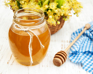 Jar with honey