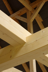 timbered house interior detail