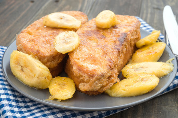 French toast with plantains